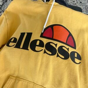 Ellesse Yellow Hoodie with Logo